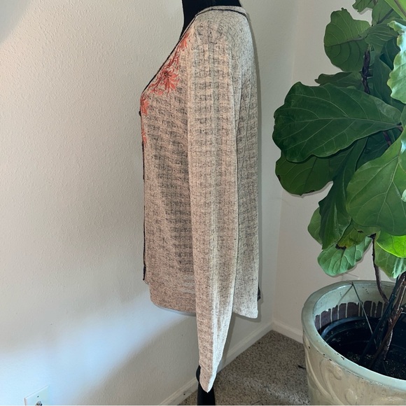 Miss Me Women’s Lace-Like Beaded Cardigan Top Sheer Paisley Insert Large NWOTs - Picture 4 of 14